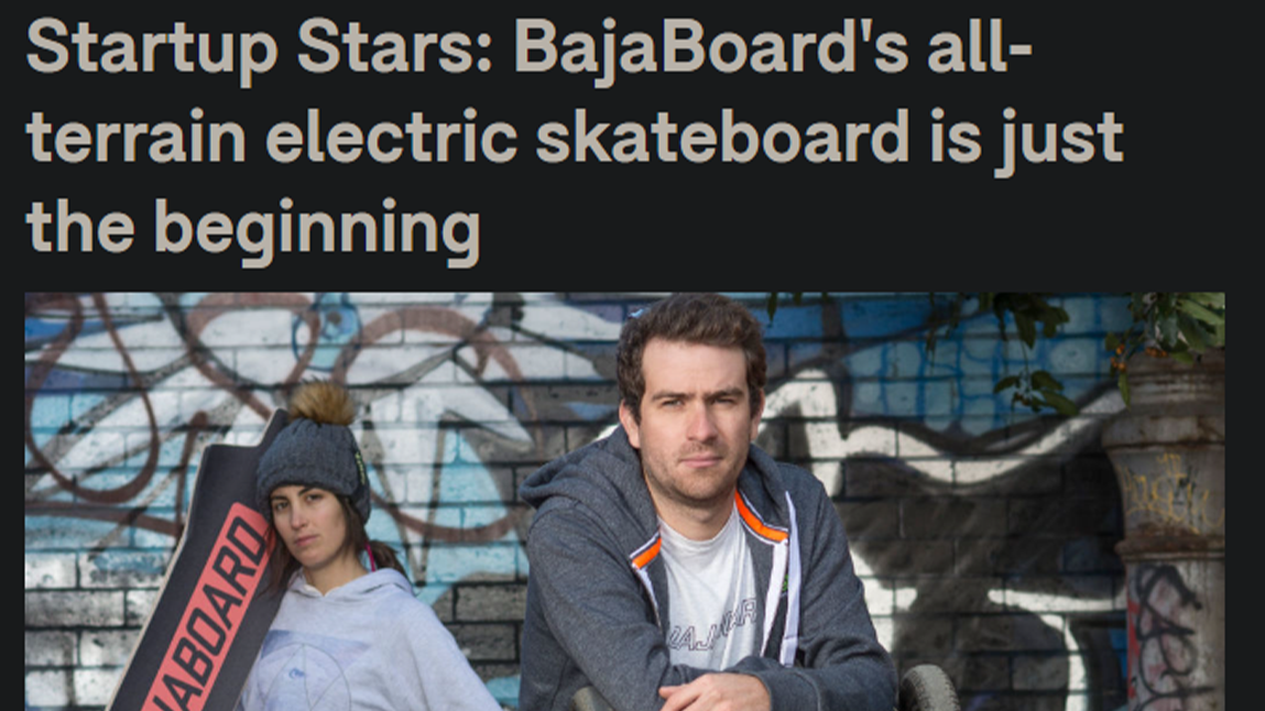 Startup Stars: BajaBoard's all-terrain electric skateboard is just the beginning