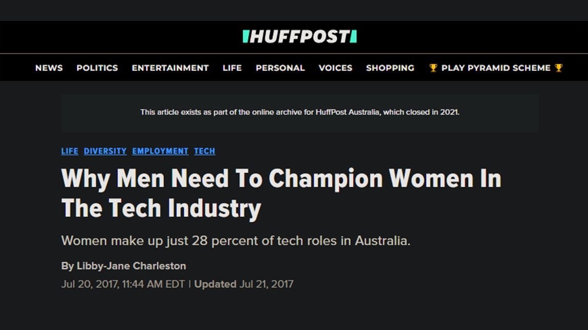 Why Men Need To Champion Women In The Tech Industry