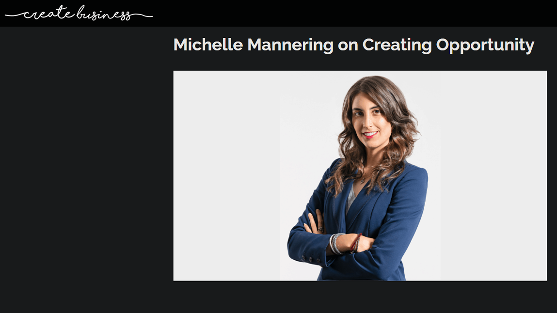 Michelle Mannering on Creating Opportunity