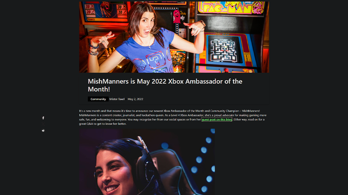 MishManners is May 2022 Xbox Ambassador of the Month!